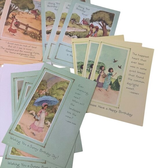 The Regent Line "Happy Days" Vintage Birthday Cards Assorted Designs Boxed Used - Picture 2 of 7